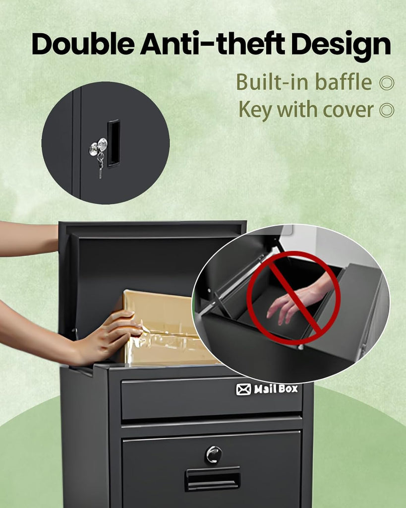 Package Delivery Boxes Delivery Box, Weatherproof Large Drop Boxes Sticker, Package Drop Box (37.9*15.7*15.7 in)