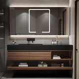 Bathroom Vanity with Sink - Single Sink Floating Vanity with Anti-Fog Mirror Cabinet