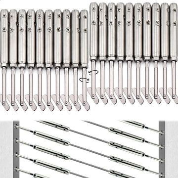 1/8 Swageless Cable Railing Drop Pin Tensioner L & R 10 Pairs