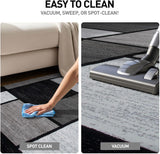 Rugshop Contemporary Modern Boxes Design Area Rug for Home Office,Living Room,Bedroom,Kitchen Non-Shedding Area Rug