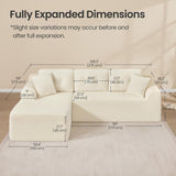 Boneless Couch, Modern Cloud Couch with Deep Seat, Corduroy Sofa for Living Room, Bedroom