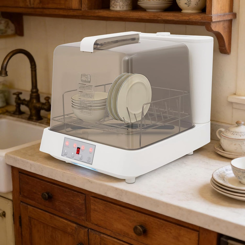 Countertop Dishwashers, 800W Portable Dishwasher Featuring with 6L(1.59G) Built-in Water Tank