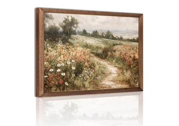 Vintage Cottagecore Canvas Wall Art Farmhouse Wildflower Nature Flower Posters Prints Country Watercolor Style