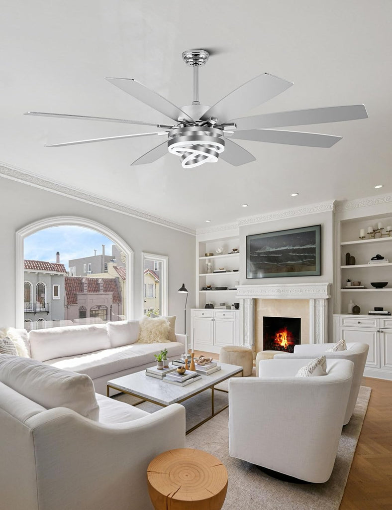 72 Inch Ceiling Fans with Lights, Large Modern Ceiling Fan with Remote Control , Dimmable