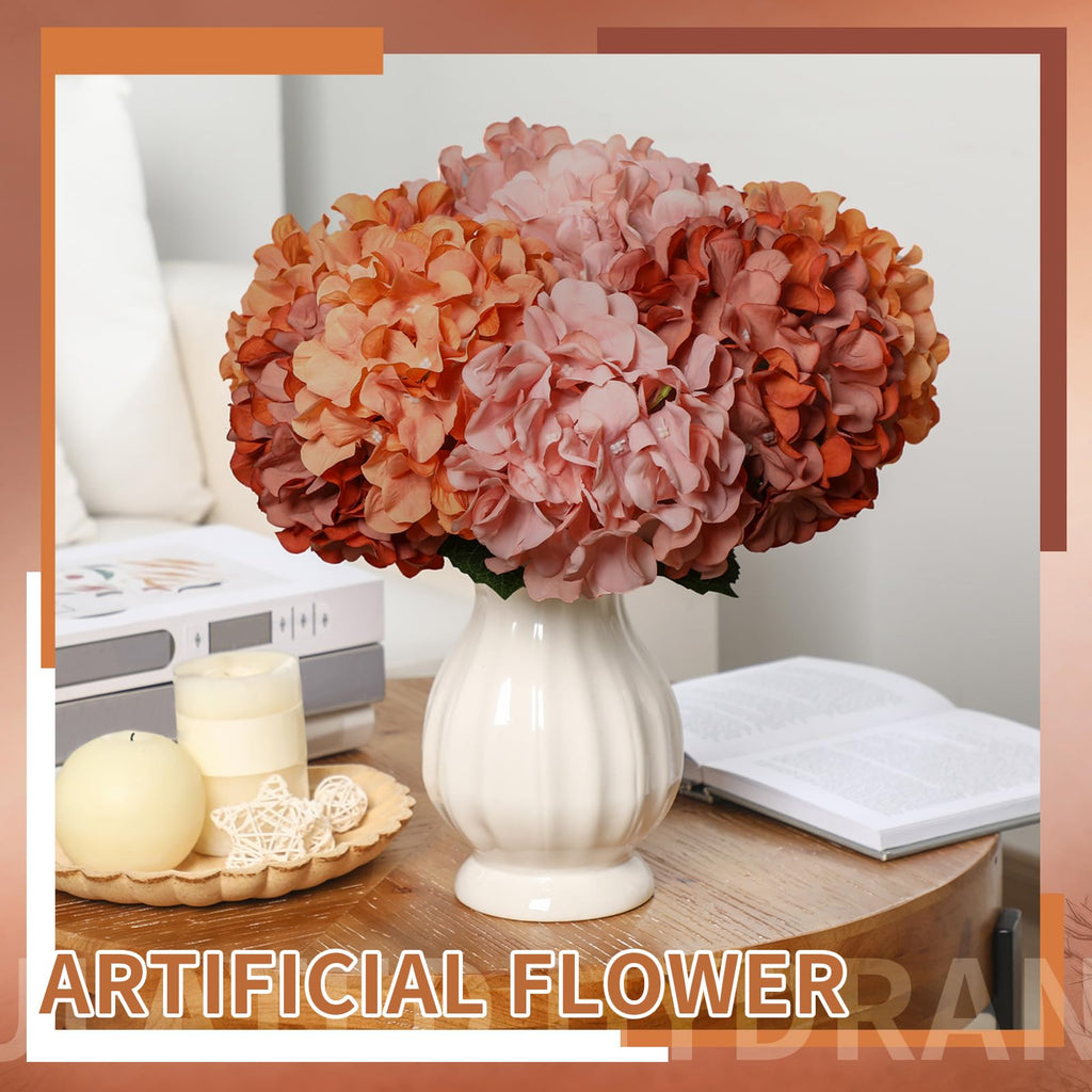 9 Pcs Burnt Orange Fall Artificial 23.6"