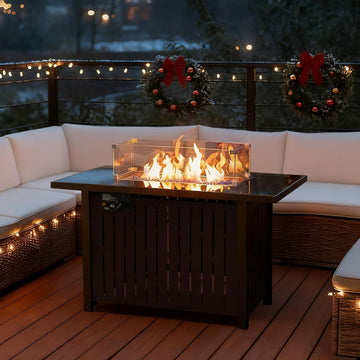 43 Inch Outdoor Propane Fire Pit Table 50,000 BTU