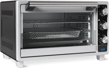 6-Slice 23-QT Toaster Oven with Built-In Air Fryer, 7-In-1 Cooking Options, 60-Min Timer & Adjustabl