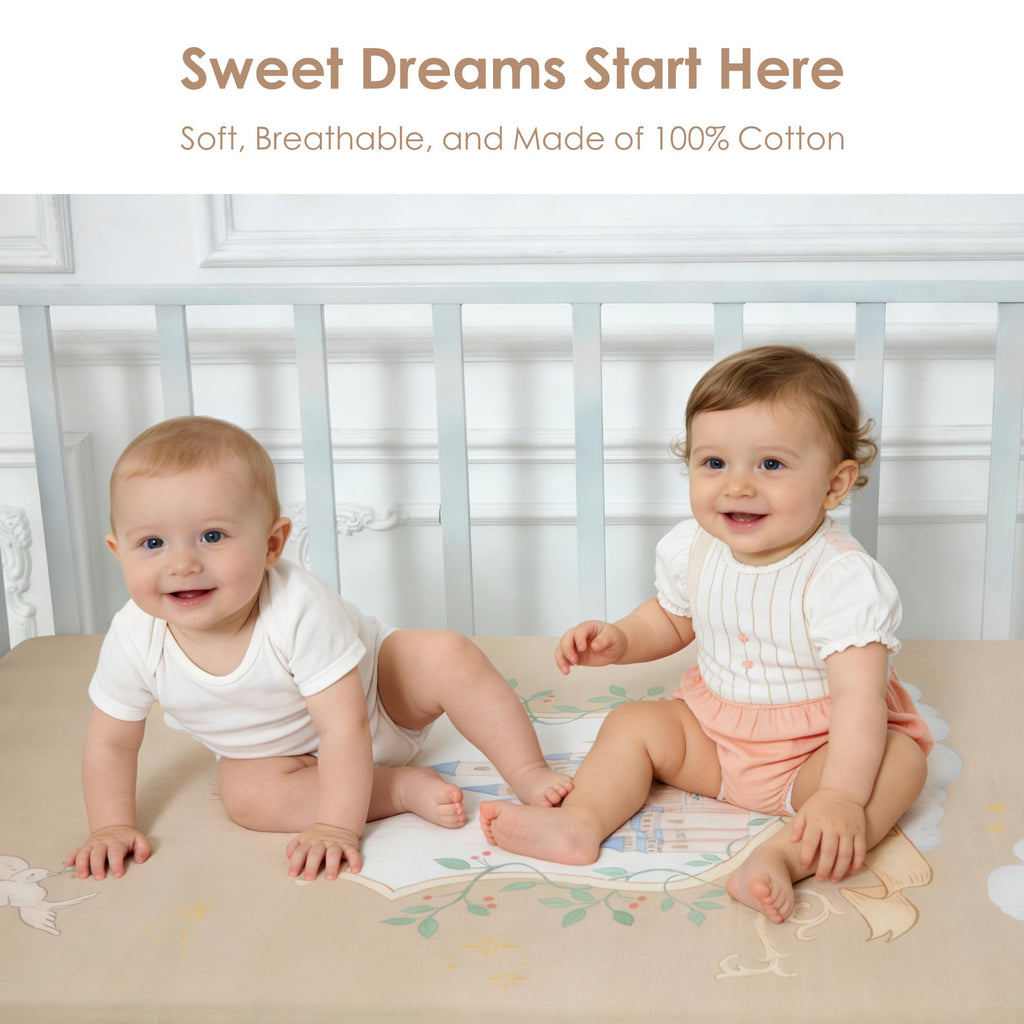 2 Pack Muslin Crib Sheets