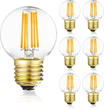 Dimmable G16.5 LED Bulbs,E26 Edison LED Light Bulbs,6W Equal 60 Watt Light Bulb,600lm,Soft White 3000K,Globe Light (6Pack)