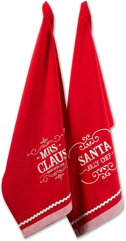 Christmas Kitchen Décor, Holiday Cooking & Baking Accessories Machine Washable Cotton, Apron/Dishtowel Set, Mrs.