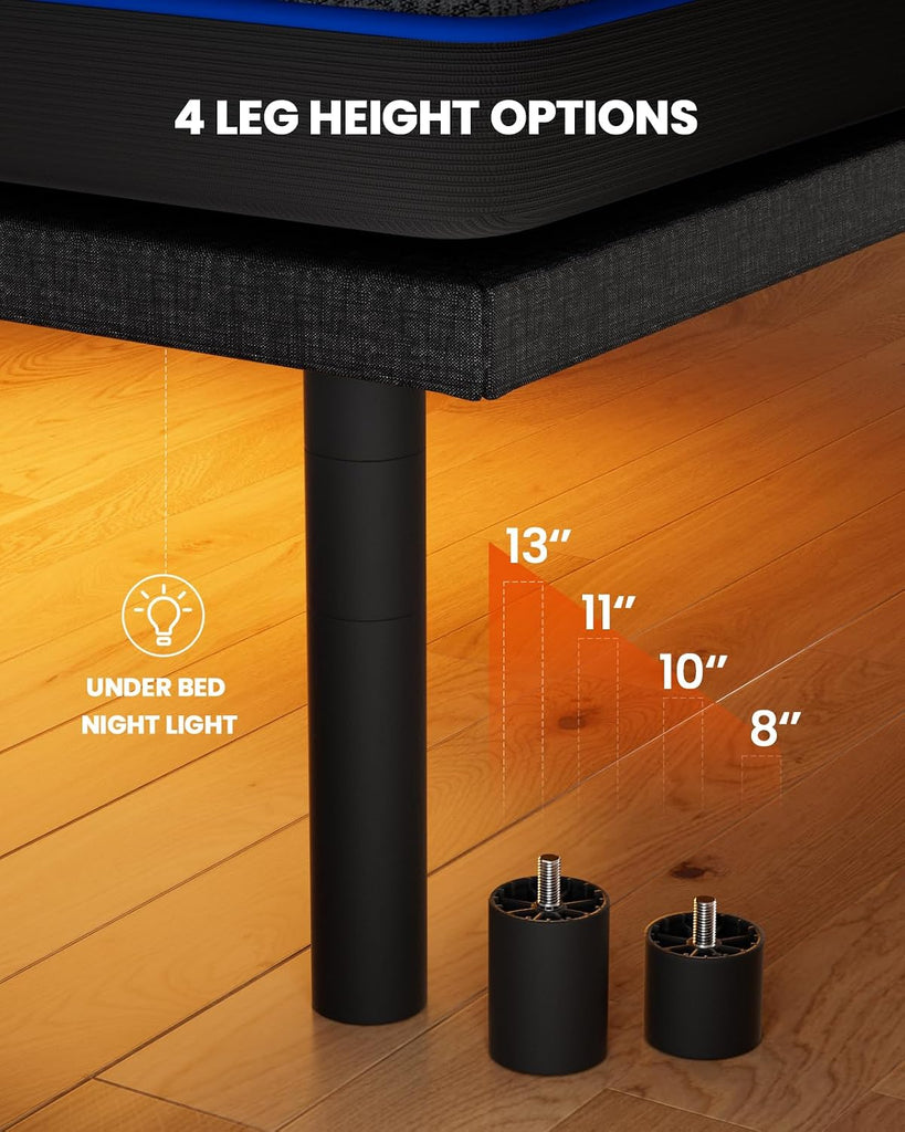 Amada Queen Adjustable Bed Frame with Head & Foot Incline & Wireless Remote, Zero Gravity, Electric Base with 4 Leg