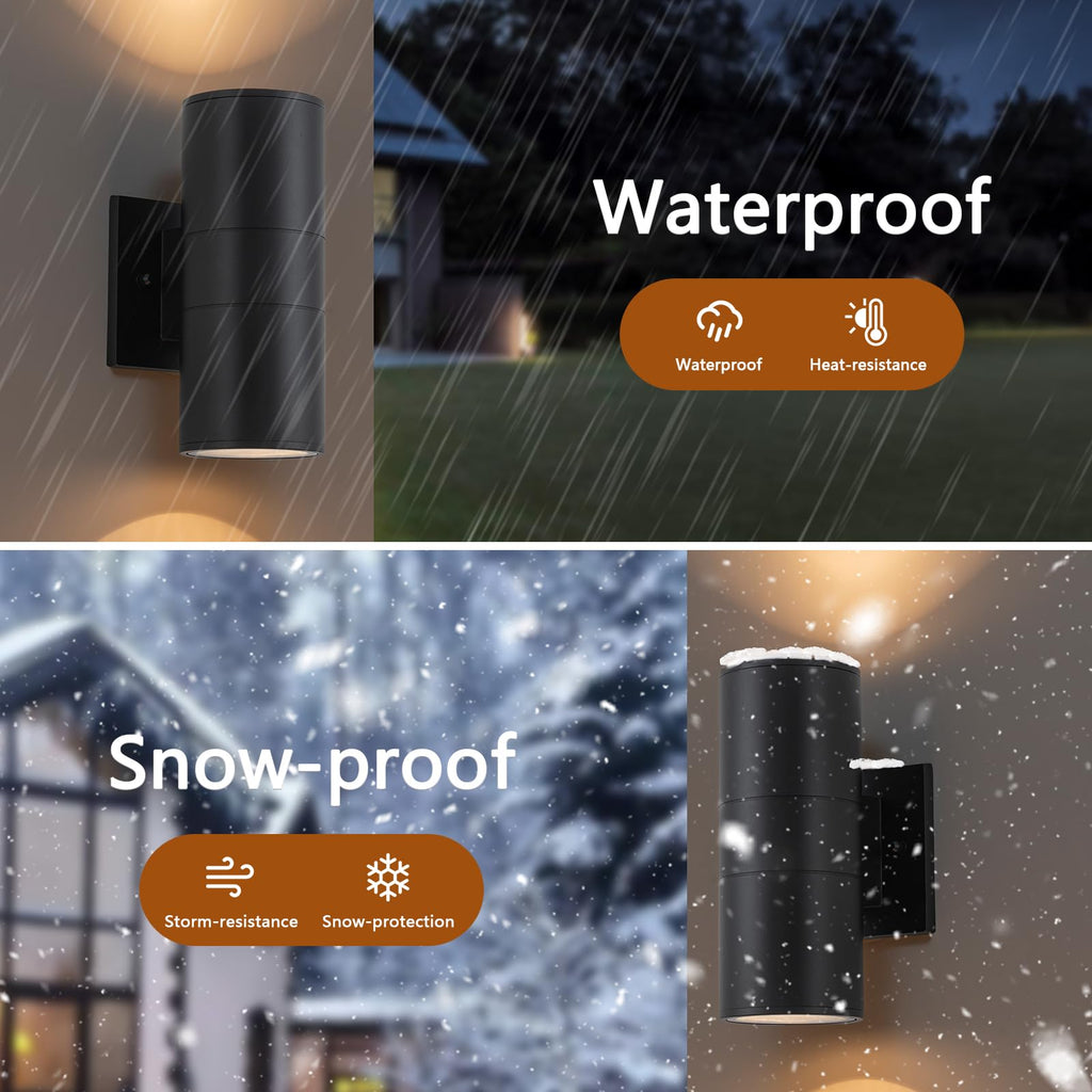 4 Pack Outdoor Sconce Lights, Modern Exterior