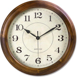 Kesin Wall Clock Wood 14 Inch Silent Wall Clocks Large Decorative Battery Operated Non Ticking Analog Retro Clock