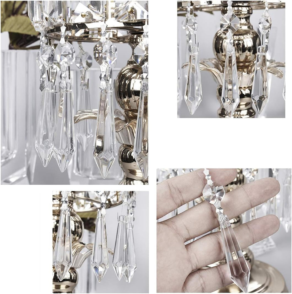 25 Pcs 55mm Crystal Icicle Prisms Chandelier Lamp Suncatcher Decor - Crystal Icicle Suncatcher Prisms 55mm with