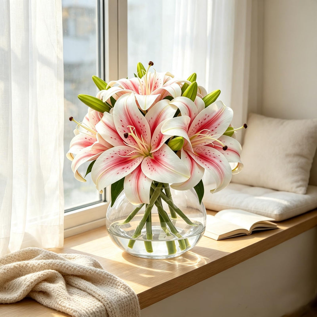 Real Touch Calla Lily Pink Artificial Flowers, Tall Silk Stem Bulk Bouquet