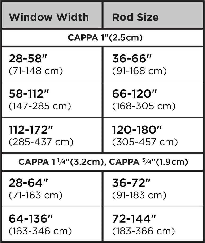 Cappa Curtain Rod, Includes 2 Matching Finials, Brackets & Hardware, 66 to 120-Inches, Gold