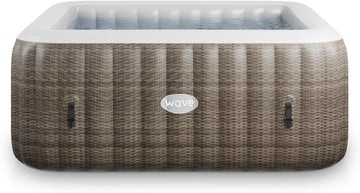 Pacific Inflatable Hot Tub | Square Outdoor Spa | Integrated Eco Heater | 110-130 AquaBubbleTM Massage System