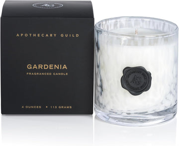Apothecary Guild Opal Glass Jar Candle, Gift Box, 4 oz - Gardenia