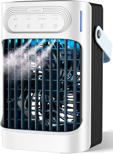 Portable Air Conditioners Cooling Fan, 800ml Mini Air Conditioner Portable AC Unit with 3 Cool Mist & Speeds