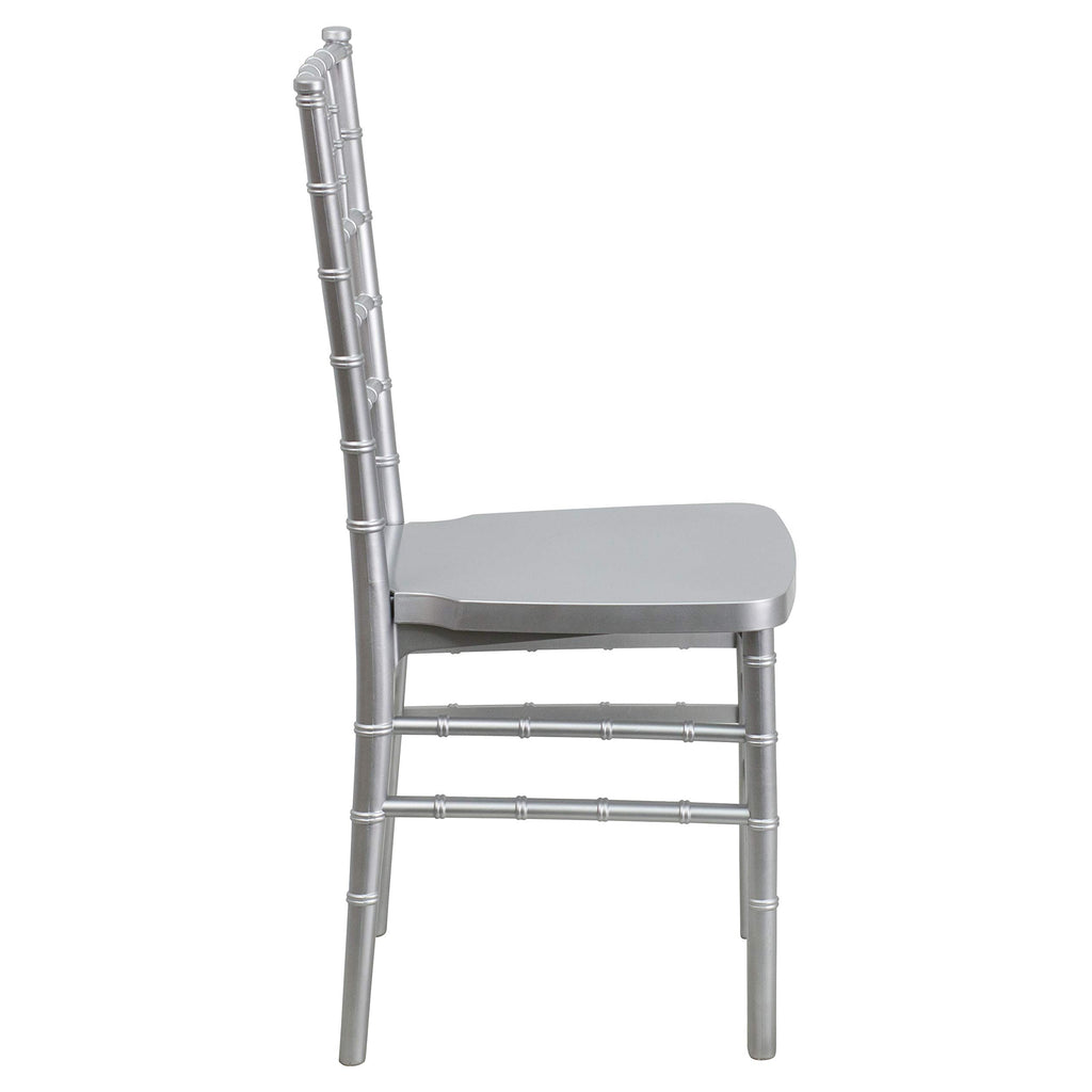 Silver Resin Ballroom Chair, 2-Pack