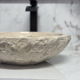 Shades of Nature Travertine Bathroom Sink - Modern Above Counter Bathroom Vessel Sink