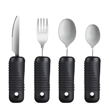 Adaptive Utensils, Bendable Fork, Teaspoon, Tablespoon & Knife (4 Pcs Set)