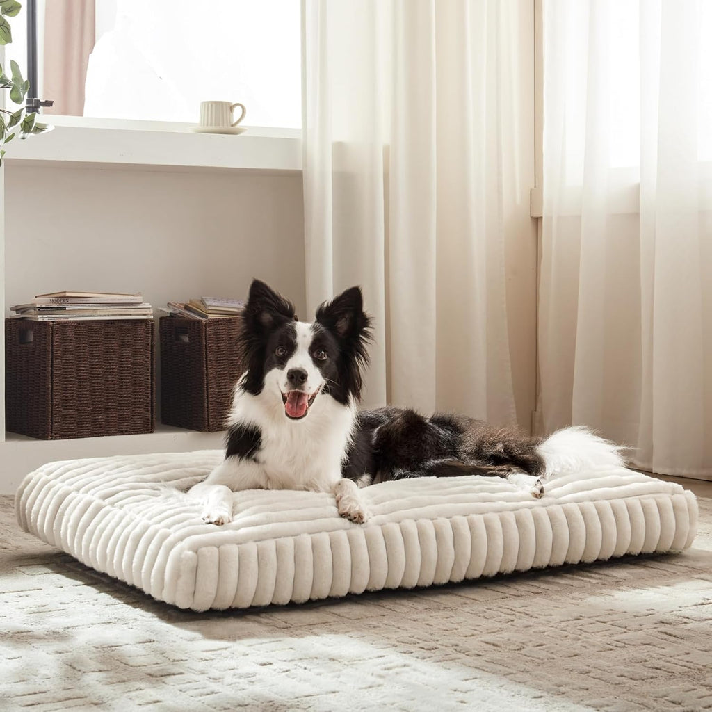 Dog Beds Large Sized Dog, Flat Pet Beds with Removable Washable Cover