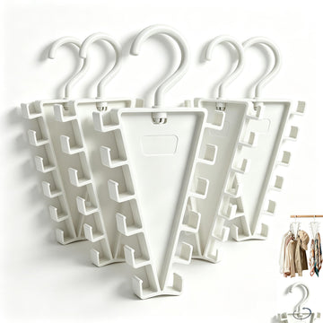 V Shape Double-Sided 12-Hook Rotating Organizer Hanger, 2027 New 360° Space Saving Closet Organizer, ABS Durable, for
