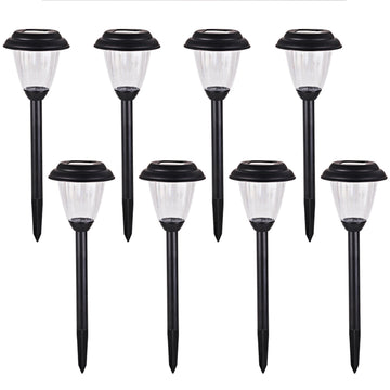 Solar Outdoor Pathway Lights Matt Black Stainless Steel Painted LED Lights for Garden Landscape Path Yard Driveway