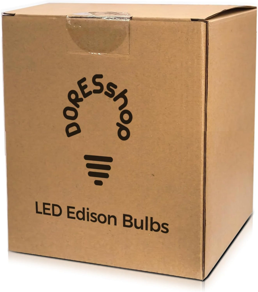4 Pack LED Edison Bulbs, 4W Edison Light Bulbs, Antique LED Filament Bulbs 40W Equivalent, E26 Base, T45 LED Bulb