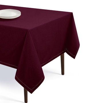 Tablecloth 52"x70" Farmhouse Table Cover 100% Cotton Decorative Washable Rectangle Table Cloths for Gifts, Kitchen