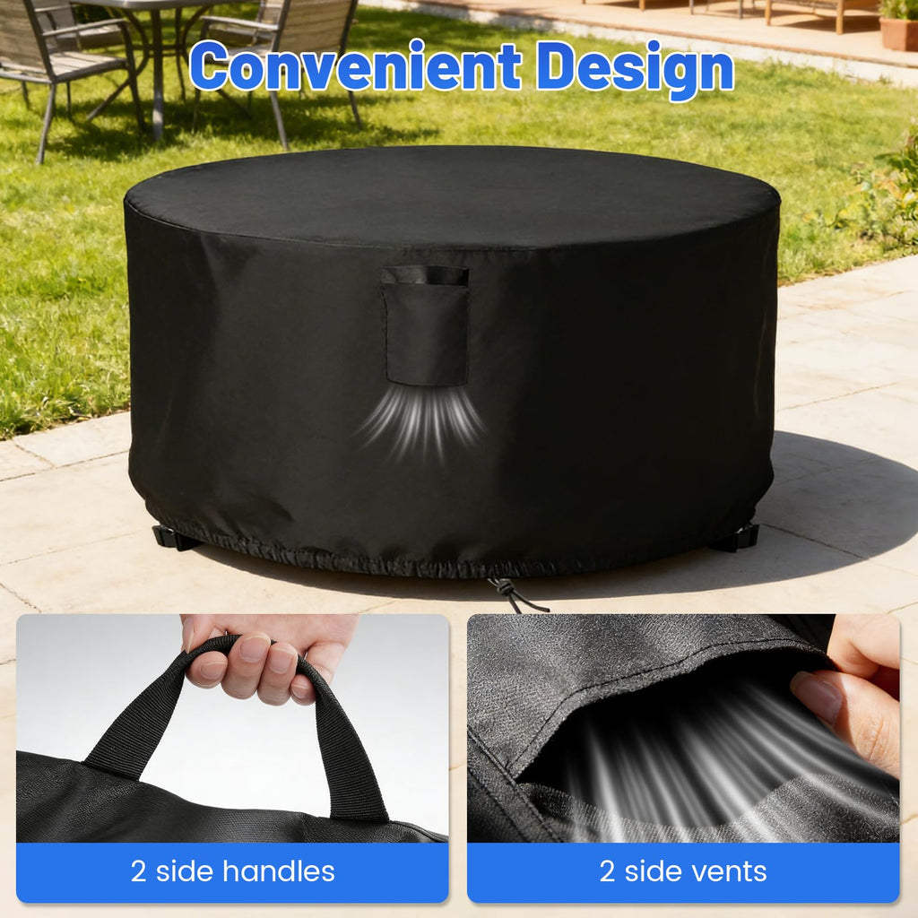 Fire Pit Cover Round 44 Inch for Outdoor Fire Pit/Table