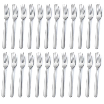 24-Pcs Dinner Forks, 7.1 Inch Forks Silverware, Silverware Forks, Stainless Steel Forks, Mirror Polished Forks
