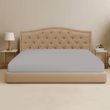 X 80L 1Pc Family King Fitted Sheet Only 100% Egyptian Cotton - 600 TC Fits 18" Deep Pocket - Soft Breathable