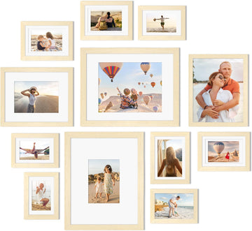 Picture Frame Set 12 Pack, Picture Frames Collage Wall Decor with Two 11x14, Two 8x10, Four 5x7, Four 4x6 for Wall