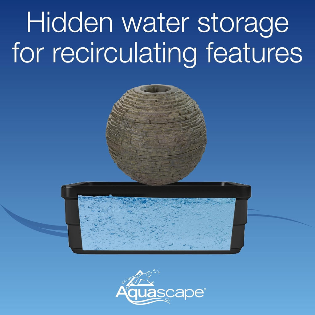 AquaBasin 30 Fountain and Water Feature Basin for Landscape and Garden 78223, Black, 27 Gallon