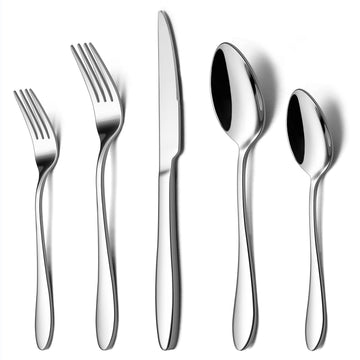 Silverware Flatware Set for 8, 40 Piece Stainless Steel Cutlery Set