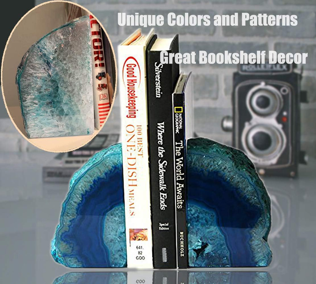 Decorative Stone Bookend Heavy Duty Book Ends Home Office Decor