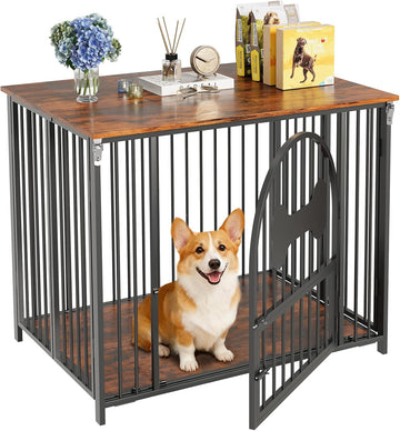 31.5 Inch Dog Crate Furniture, Modern Side End Table Style Dog Cage, Heavy Duty Dog Kennel for Medium Dogs up to 45 lb