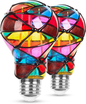 Stained Glass Light Bulb Colored Light Bulbs Decorative Light Bulbs