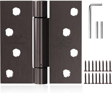 Self Closing Hinge 4 Inch Oil Rubbed Bronze Auto Close Door Hinges Adjustable 4 Inch Spring Hinges 4"x 4" Door Closer