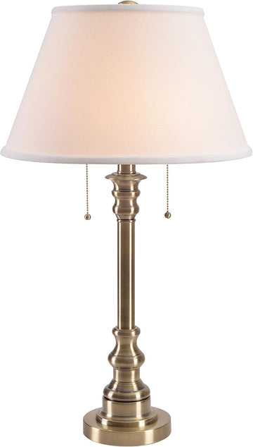 Spyglass Table Lamp with Antique Brass Finish, Classic Style, 30.5" Height, 17" Width, 17" Depth