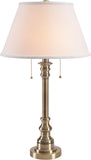 Spyglass Table Lamp with Antique Brass Finish, Classic Style, 30.5" Height, 17" Width, 17" Depth