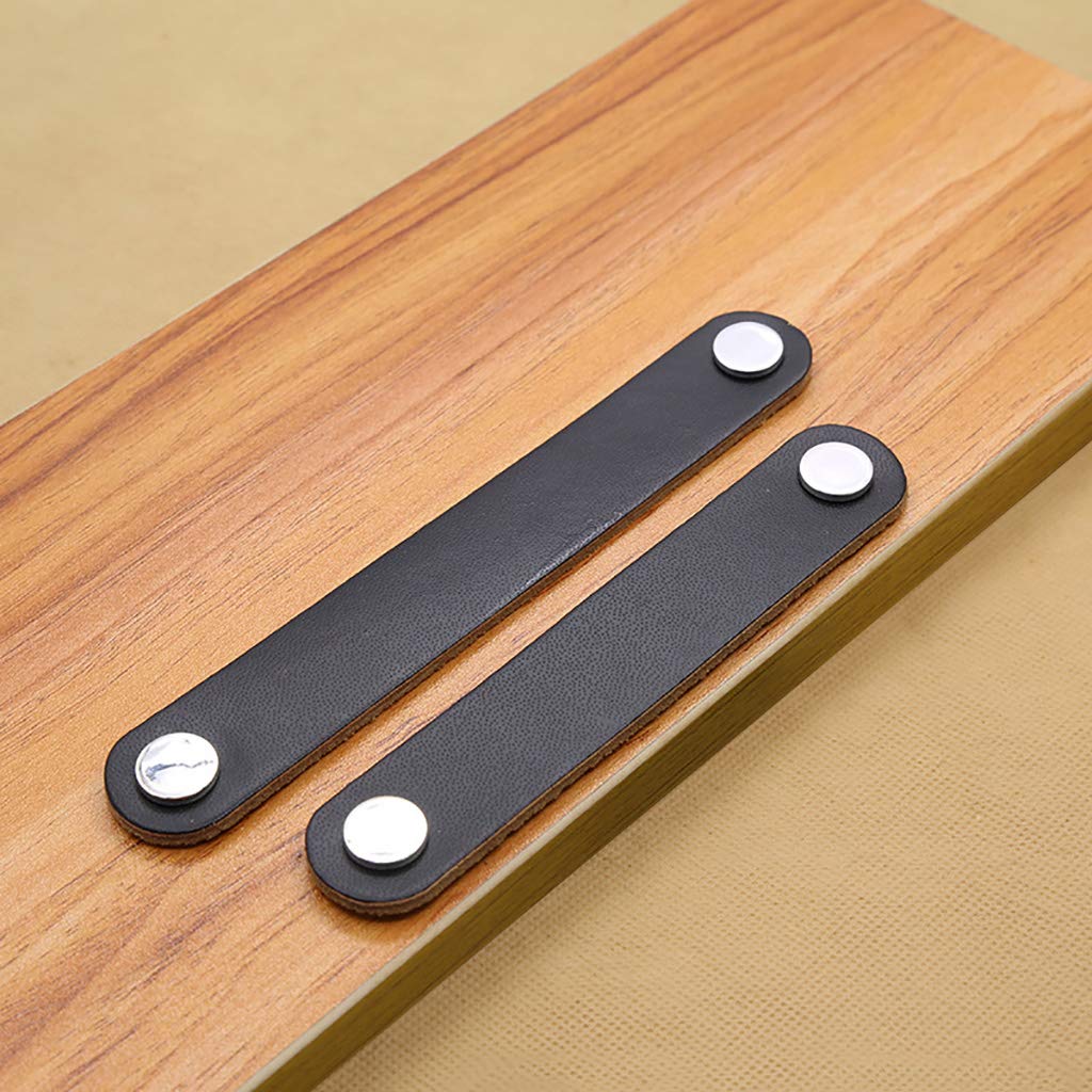 8 Pack Soft Genuine Leather Drawer Pulls Handle,Wardrobe Cabinets Kitchen Closet Knobs Door Pulls Handles knobs