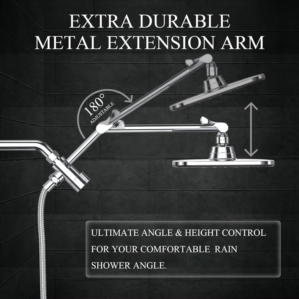 Wide High Pressure Rain Shower Head with Handheld, Handheld Shower Heads with Multi Spray Modes