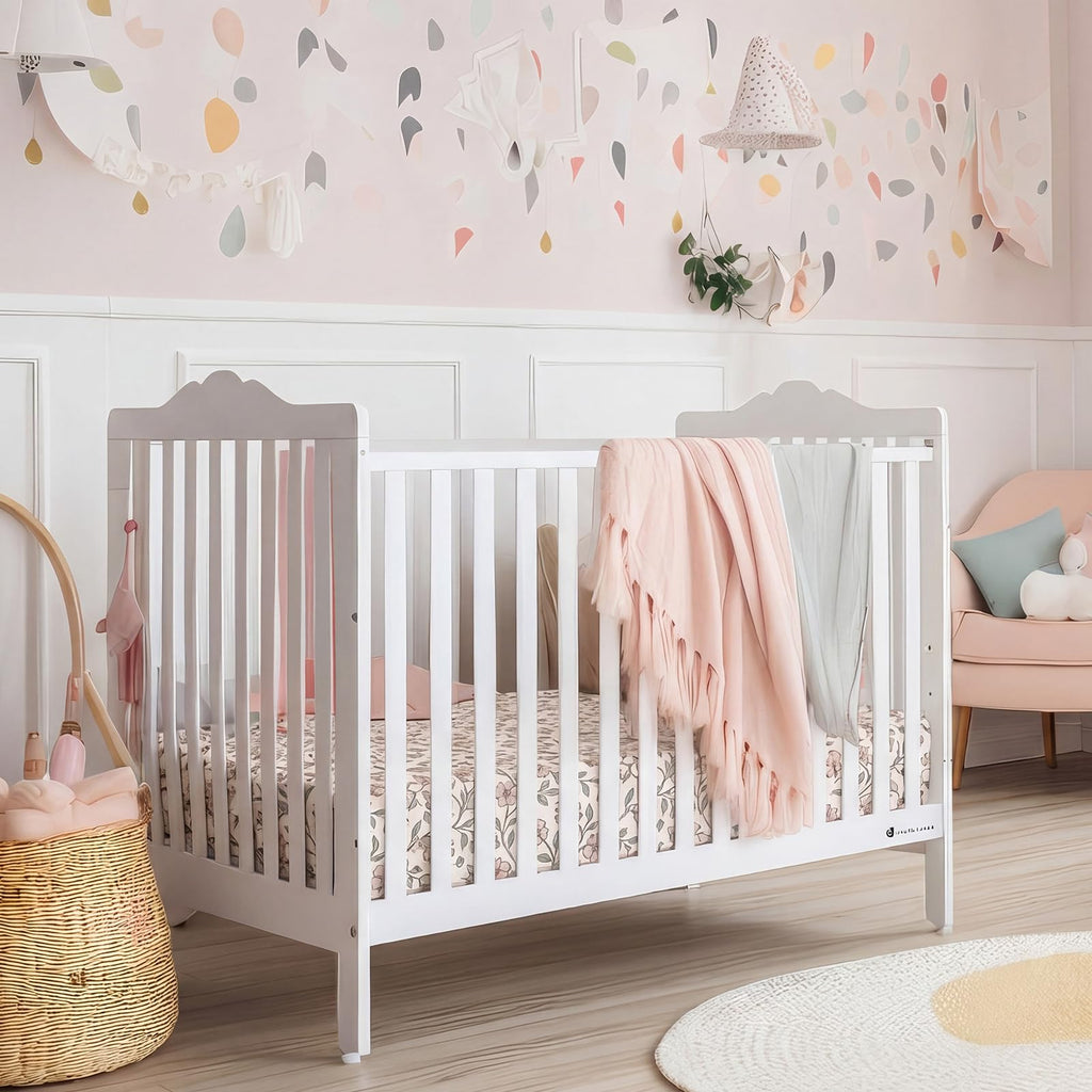 4 Pack Crib Sheets for Baby 52'' X 28" Brown Floral Crib Sheet