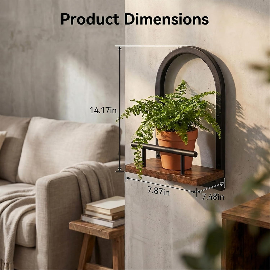 Floating Shelves Set for 3, Wall Plant Holder Shelf, Wall Planters | Wall Planters for Indoor Plants, Hanging Shelves