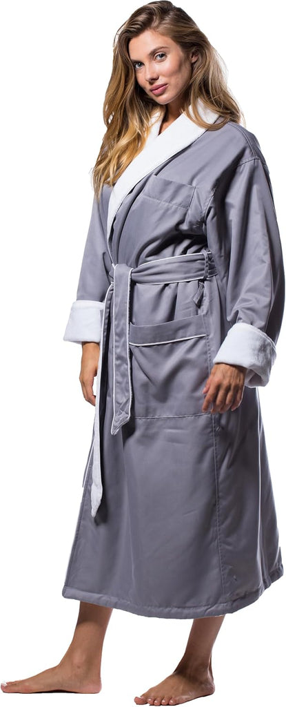 Robes for Women - Luxury Plush Lined Bathrobe, 100% Polyester Microterry & Microfiber, Cozy & Elegant Womens Robe