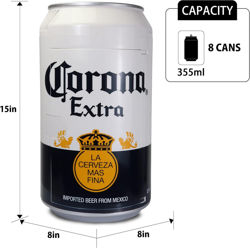 Corona Mini Fridge - Refrigerator for Bedroom Office, Portable Table Top Beverage Cooler, 12V 110V Refrigerador For