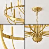 Gold Chandelier 18-Light Candle Chandelier Modern Farmhouse Pendant Lighting Fixture for Dining Room Bedroom Living Room Kitchen Island Foyer Entryway E12 Bulb Vintage Golden Ceiling Light A109-B0F994PCGR